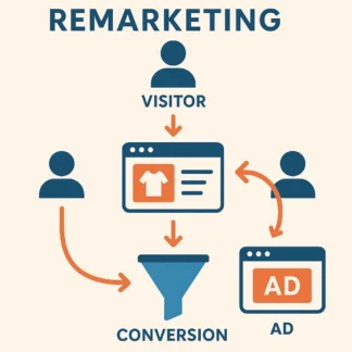 remarketing ve visitor ilişkisini anlatan bir görsel